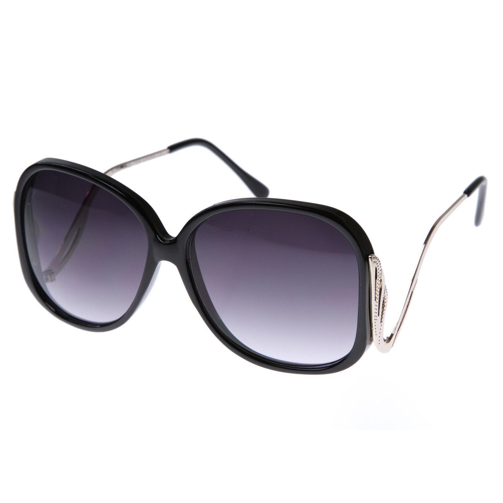 1980's Fashion Large Square Sunglasses - Image 4