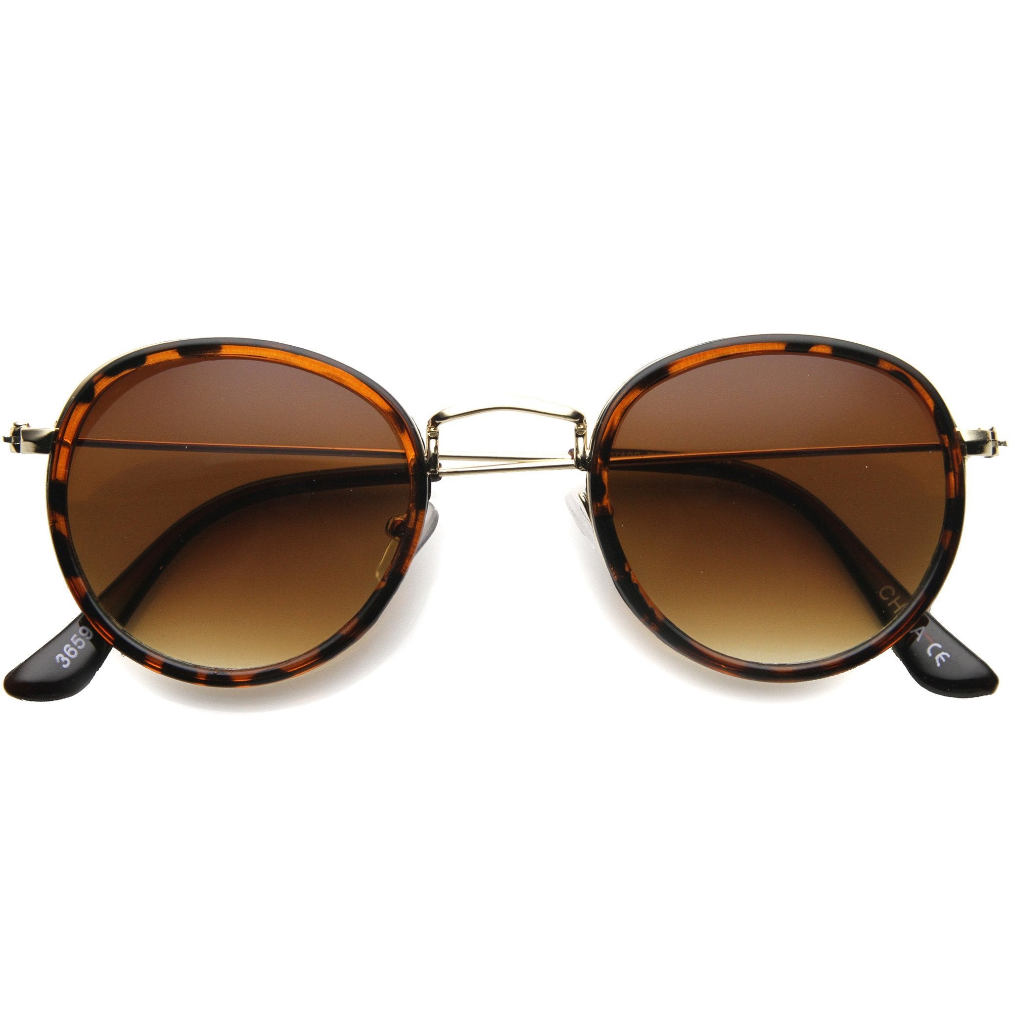 Indie Dapper Vintage Round Sunglasses - Image 4