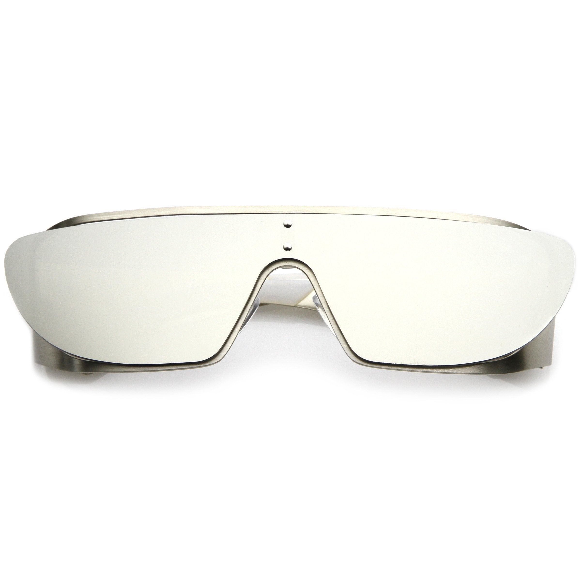 Space Cadet Metal Cutout Shield Sunglasses - Image 5
