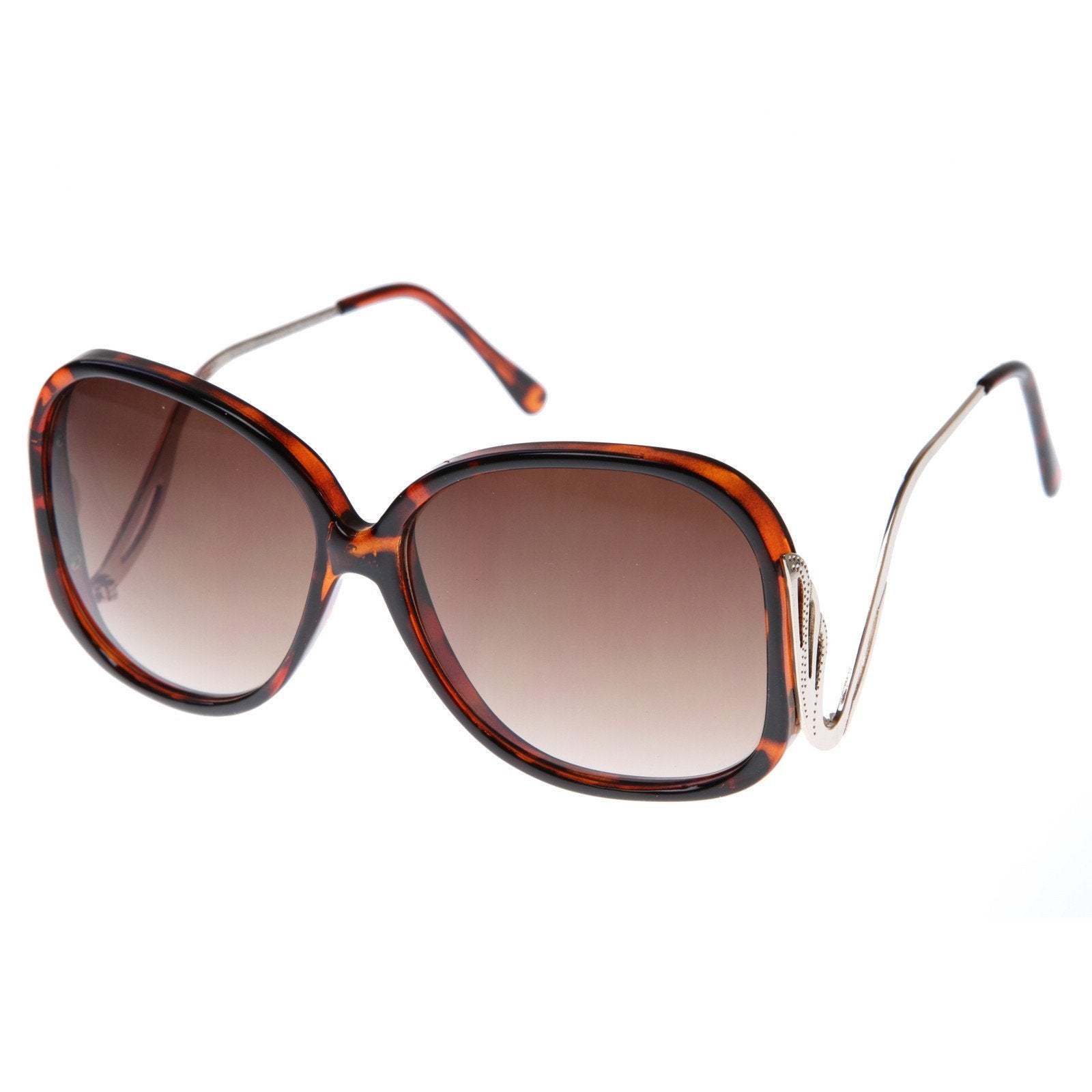 1980's Fashion Large Square Sunglasses - Image 3