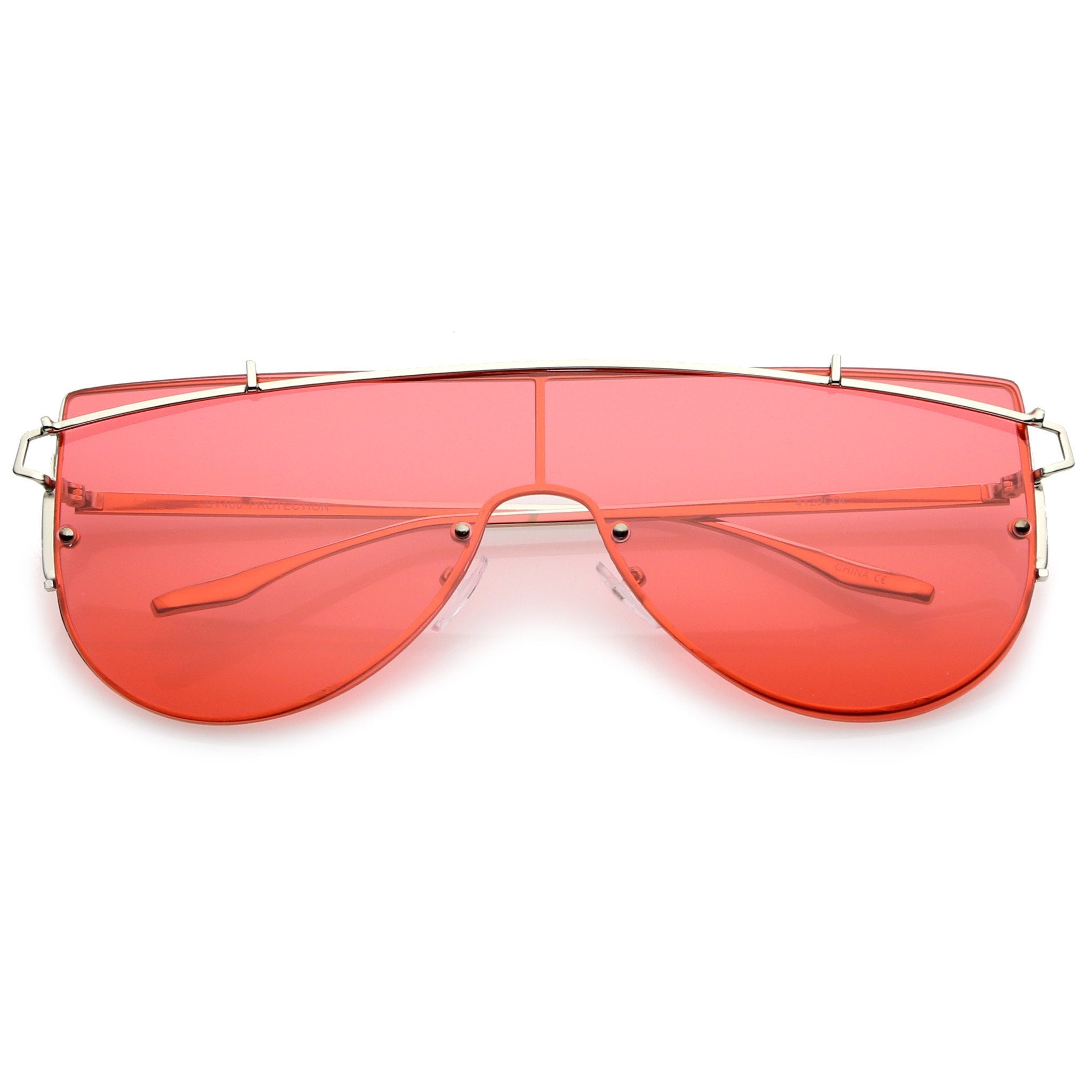 Retro Modern Shield Sunglasses - Image 7