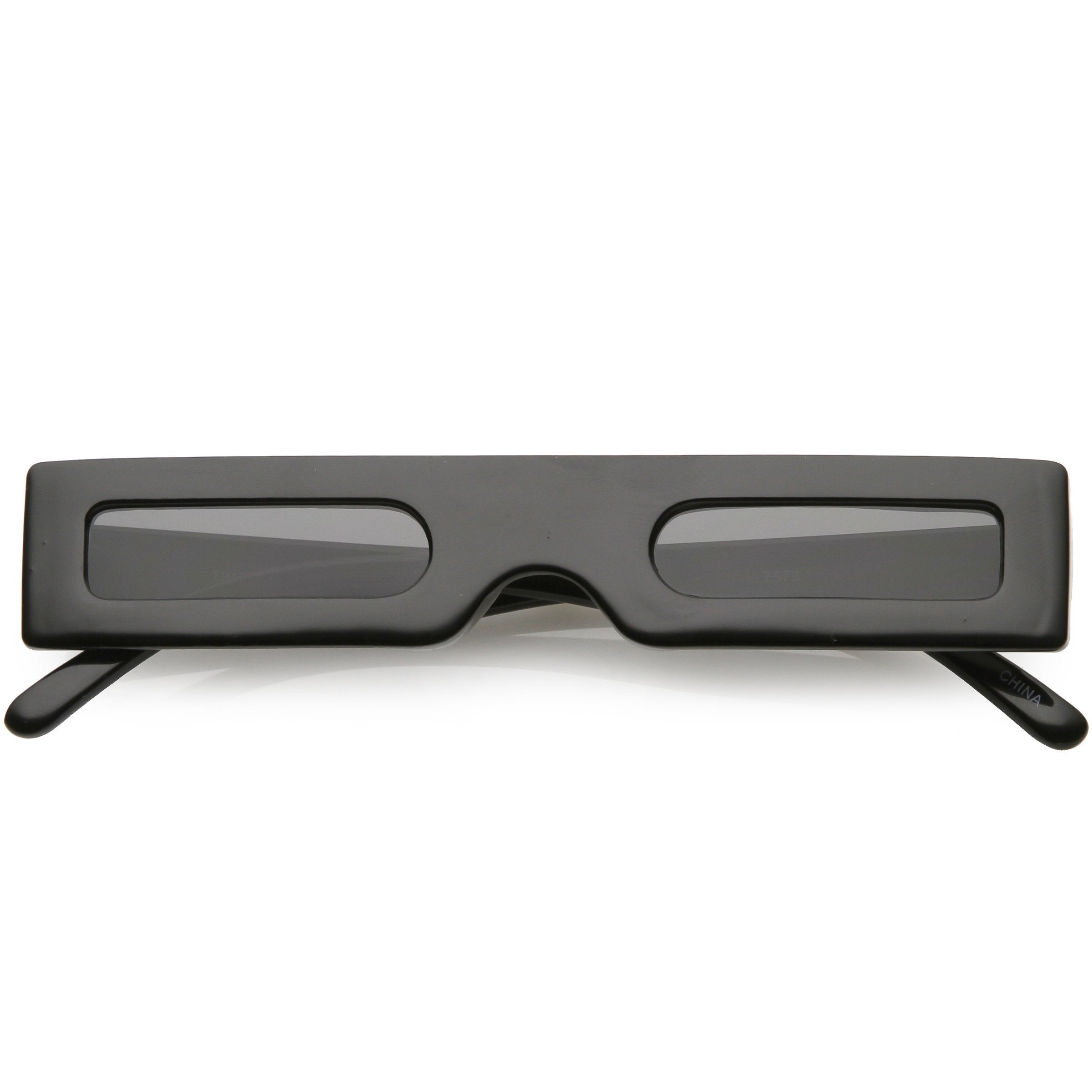 Retro Punk Square Thin Lens Sunglasses - Image 5