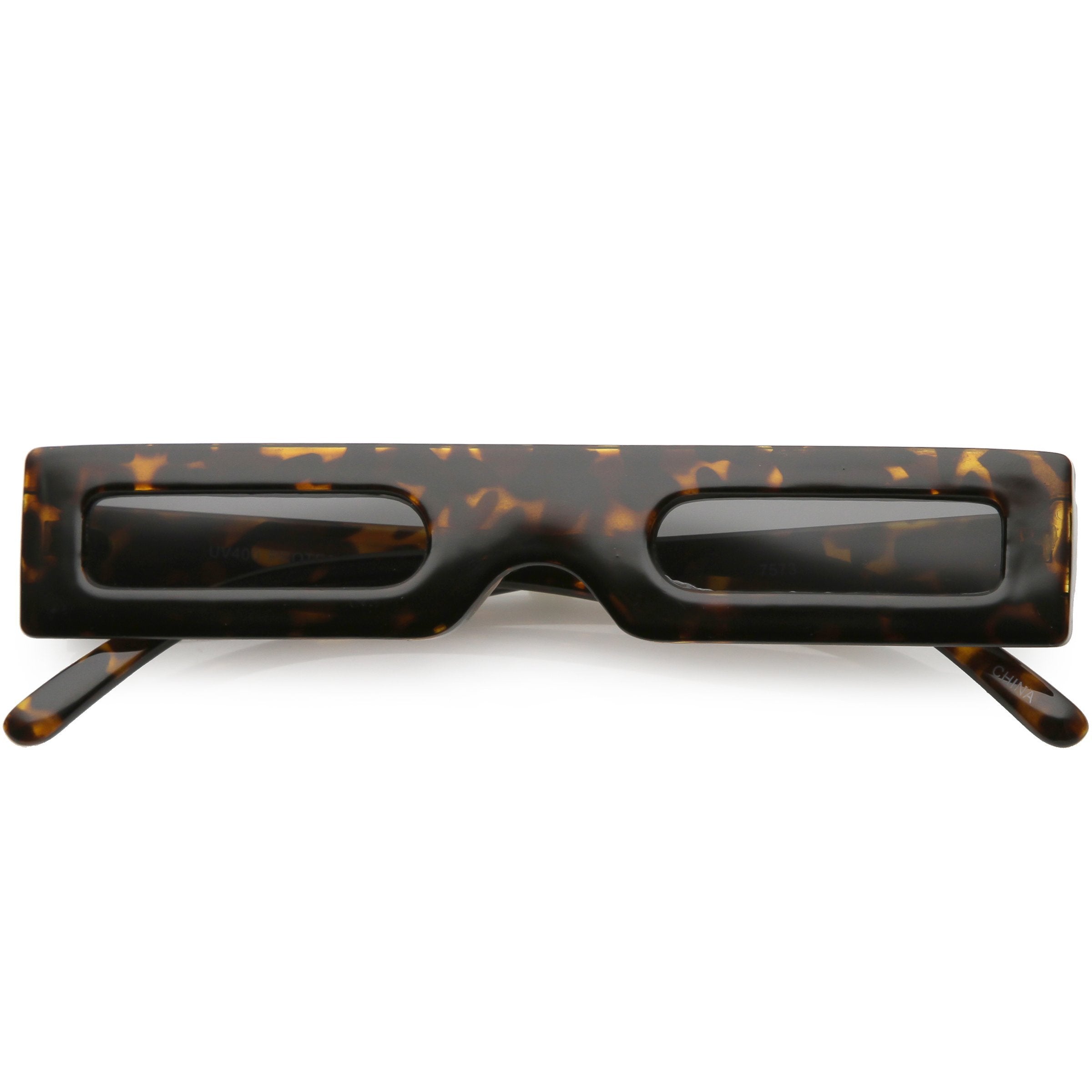 Retro Punk Square Thin Lens Sunglasses - Image 7