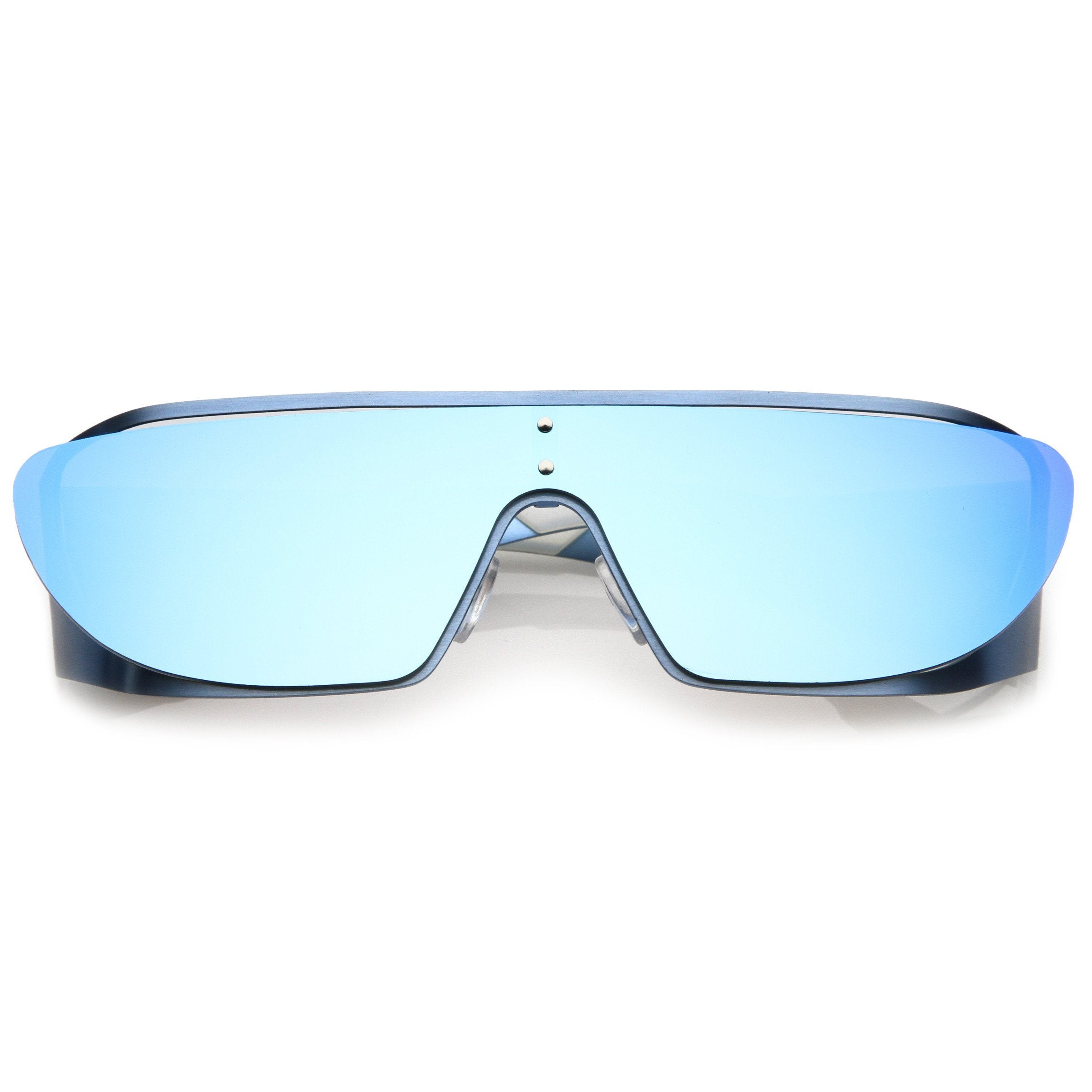 Space Cadet Metal Cutout Shield Sunglasses - Image 4