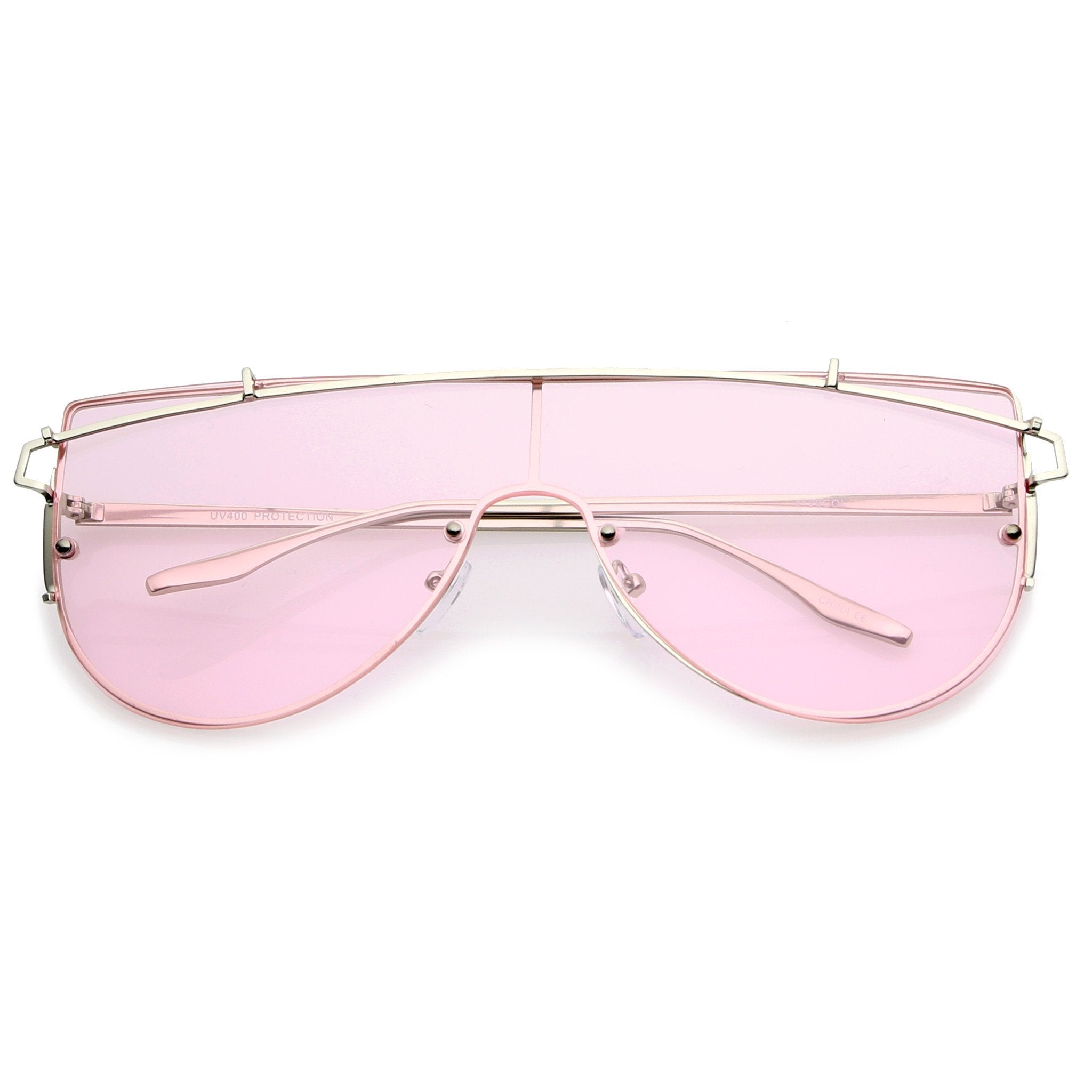 Retro Modern Shield Sunglasses - Image 4