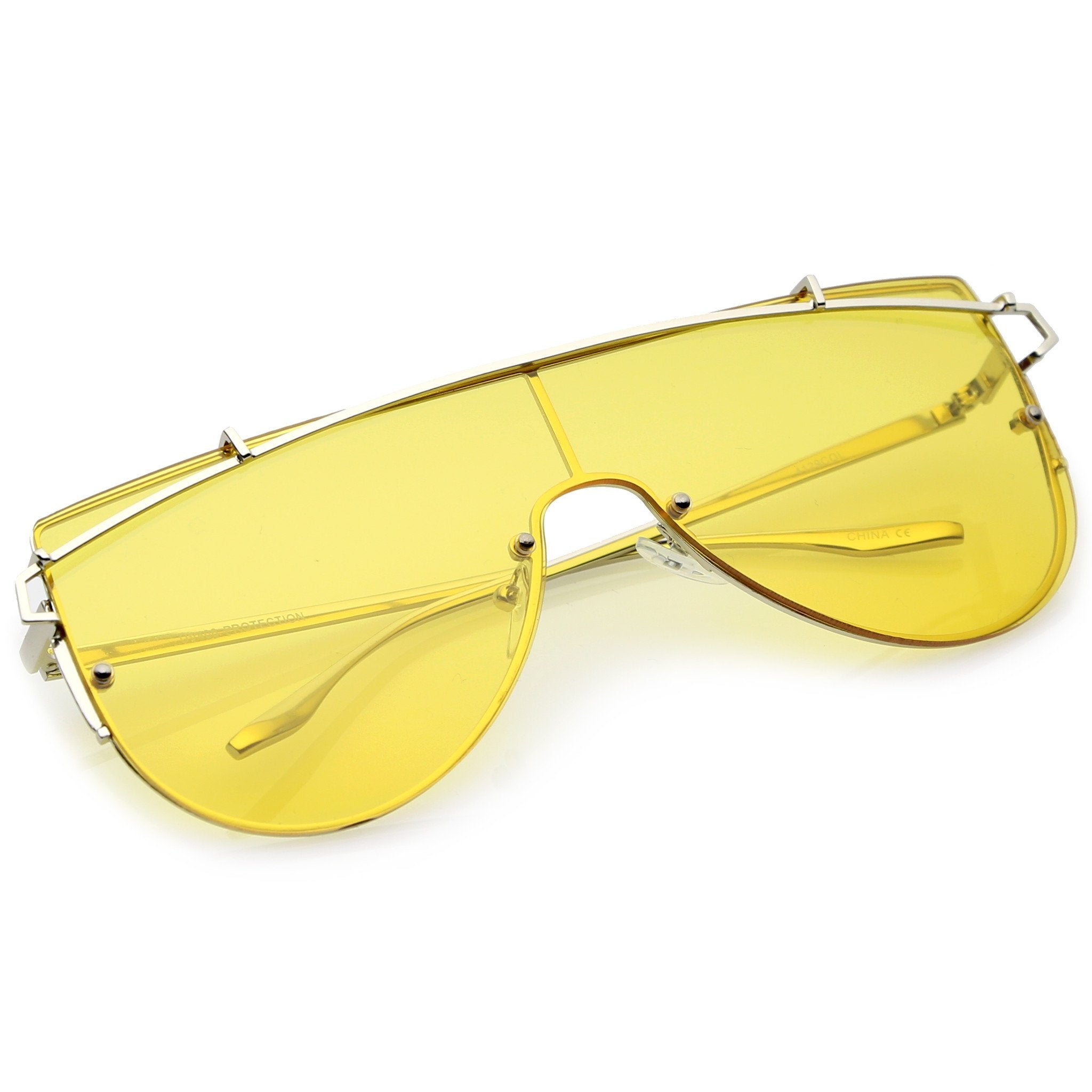 Retro Modern Shield Sunglasses - Image 3