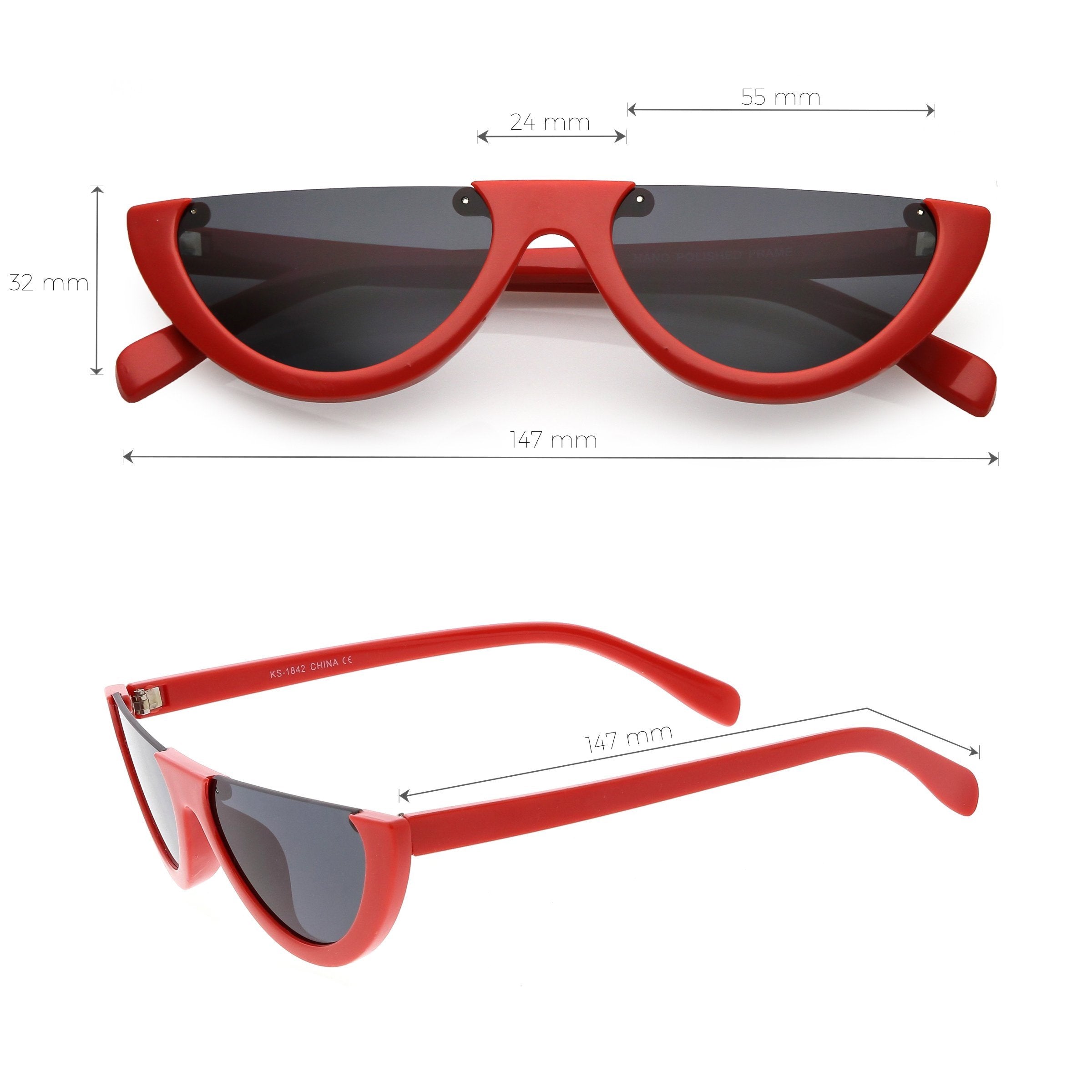 Flat Top Moon Shape Sunglasses - Image 8