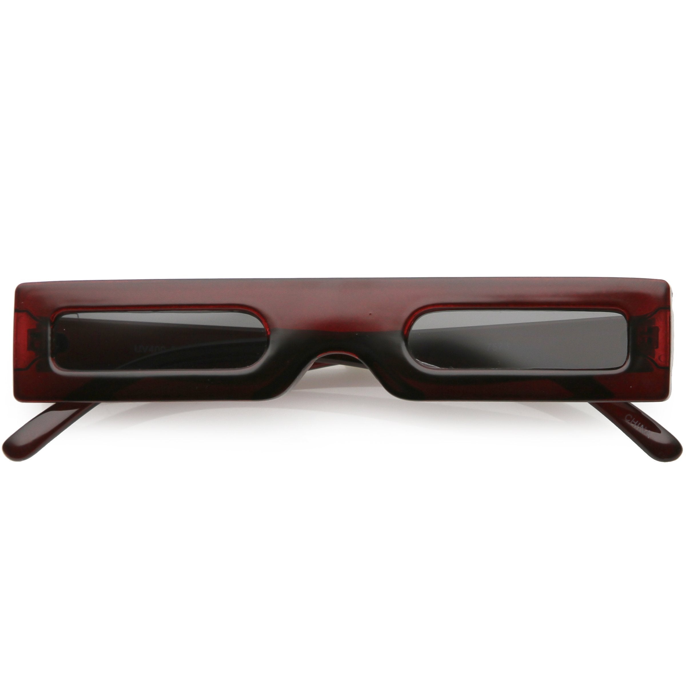 Retro Punk Square Thin Lens Sunglasses - Image 6