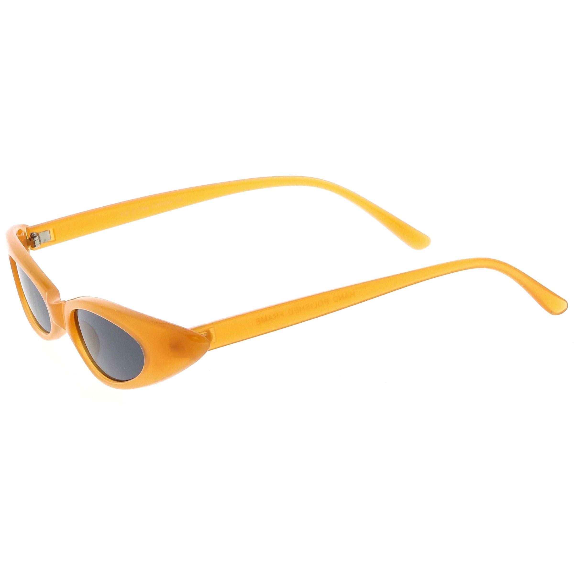Trendy Pastel Thin Oval Sunglasses - Image 2