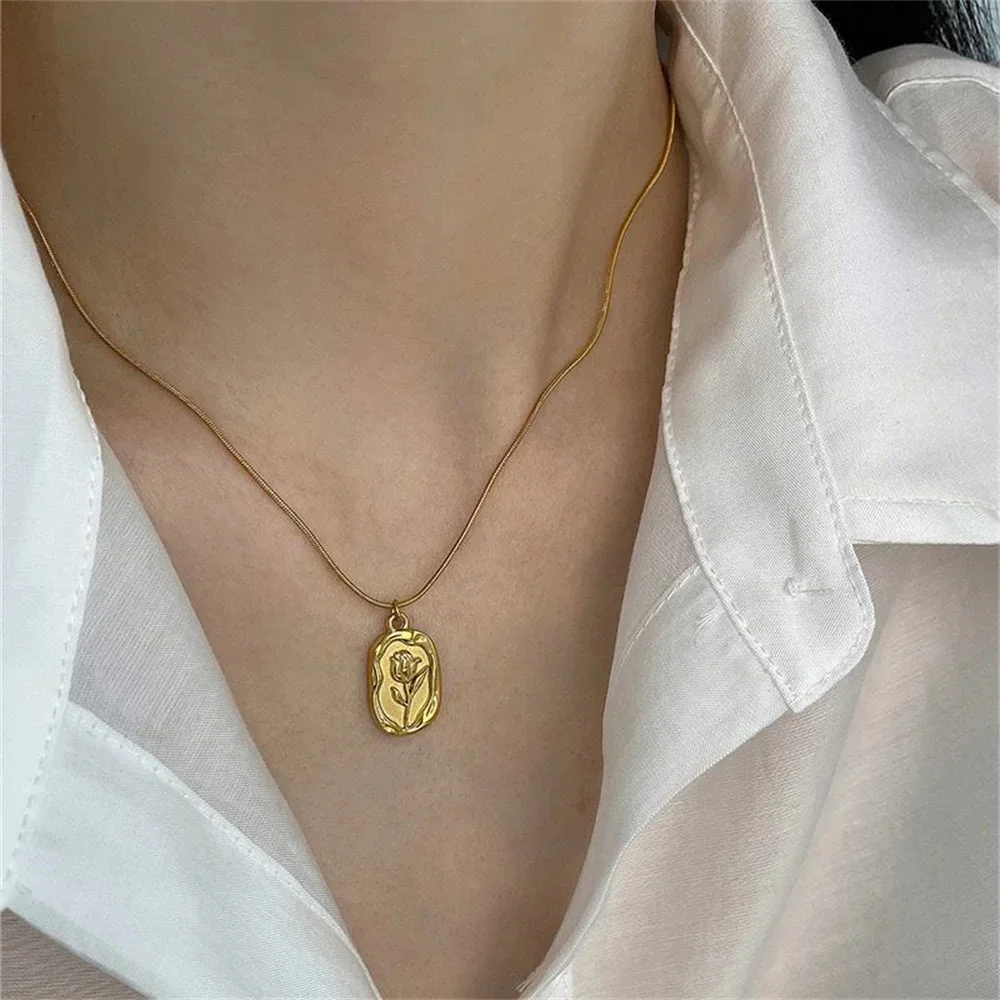 Mojoyce-Mother's Day Gift Vintage Silver-plate Geometric Exaggerated CCB Chain Necklace For Women Female Fashion Boho Artificial Pearl Y2K Jewelry Gift - Image 19