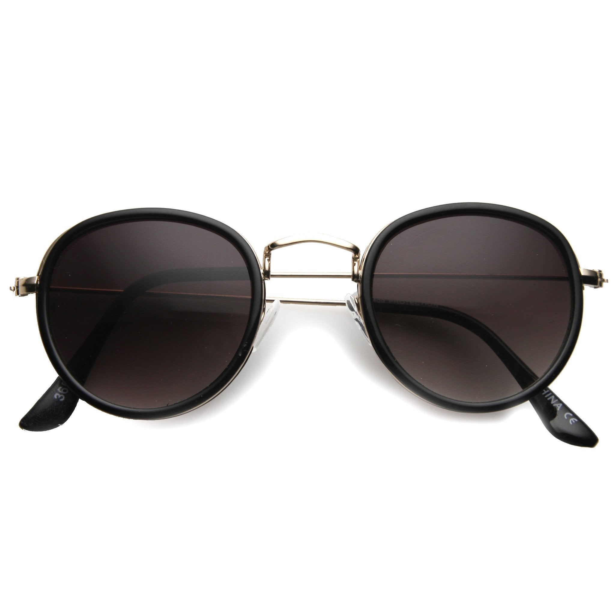 Indie Dapper Vintage Round Sunglasses - Image 5