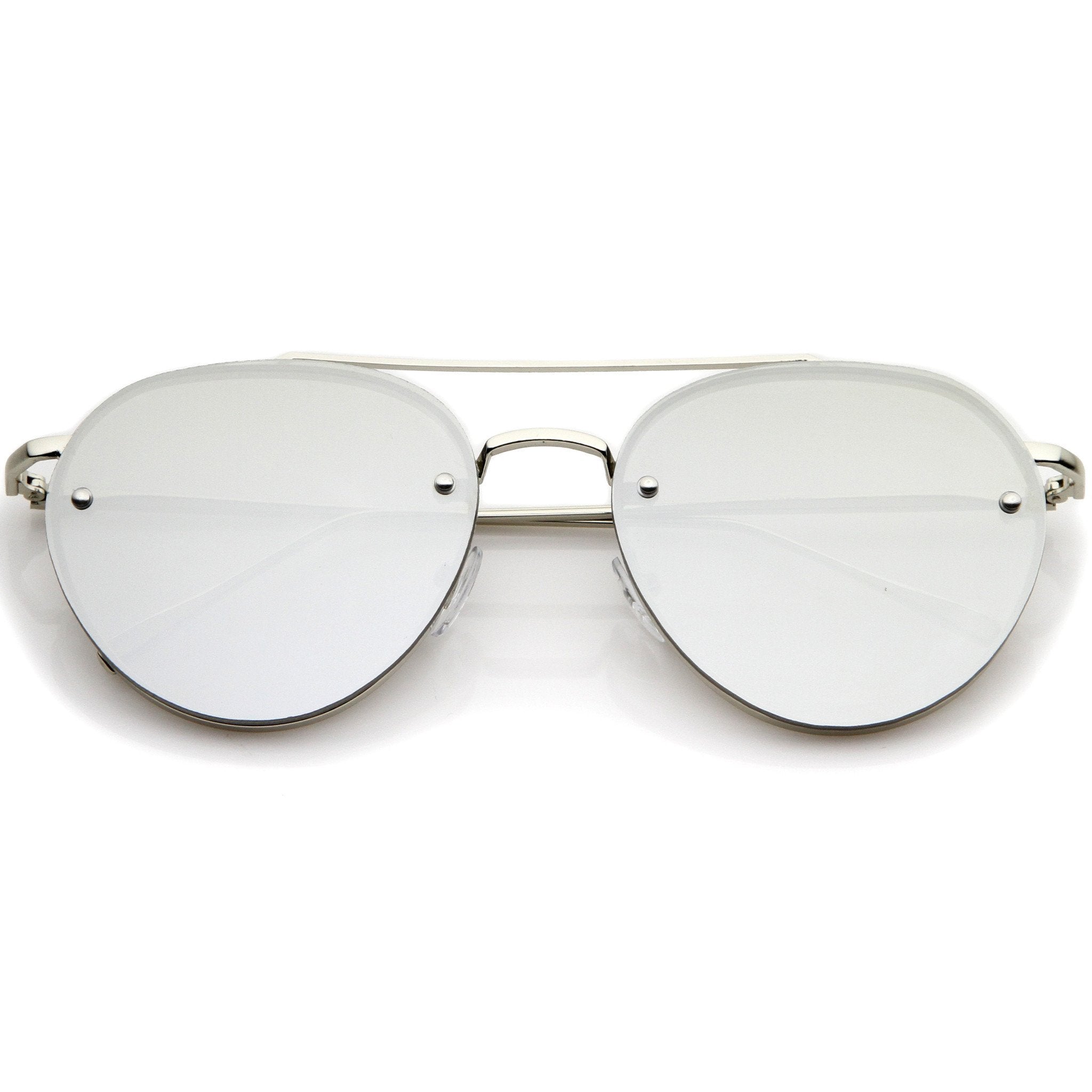 Mirrored Flat Lens Sunglasses - Image 4