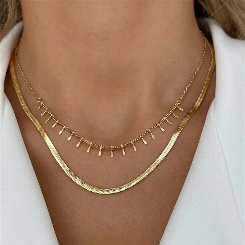 Mojoyce-Mother's Day Gift Vintage Silver-plate Geometric Exaggerated CCB Chain Necklace For Women Female Fashion Boho Artificial Pearl Y2K Jewelry Gift - Image 7
