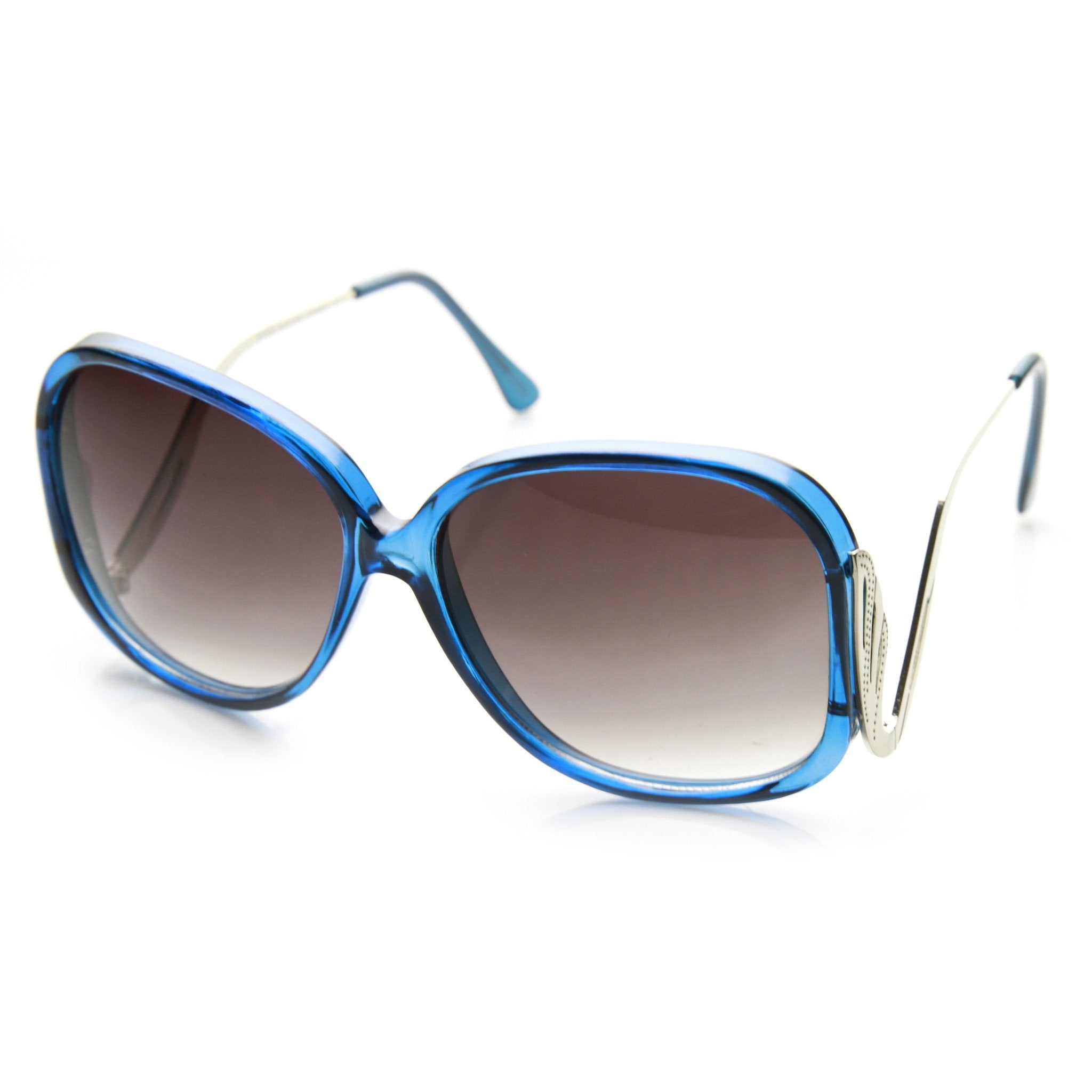 1980's Fashion Large Square Sunglasses - Image 6