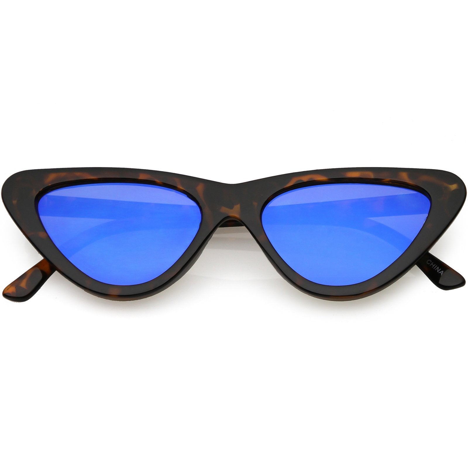 1990's Retro Narrow Cat Eye Sunglasses - Image 7