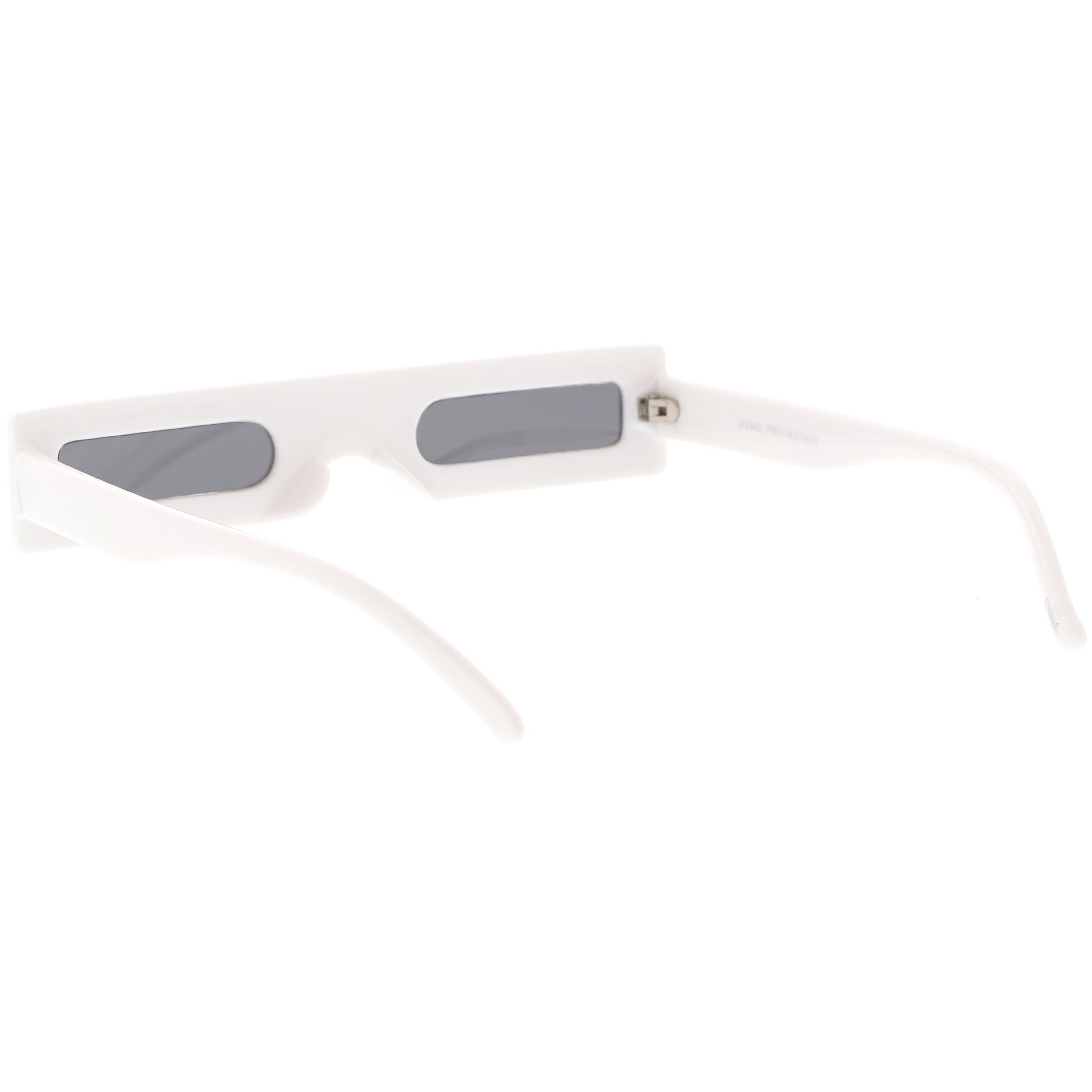 Retro Punk Square Thin Lens Sunglasses - Image 3