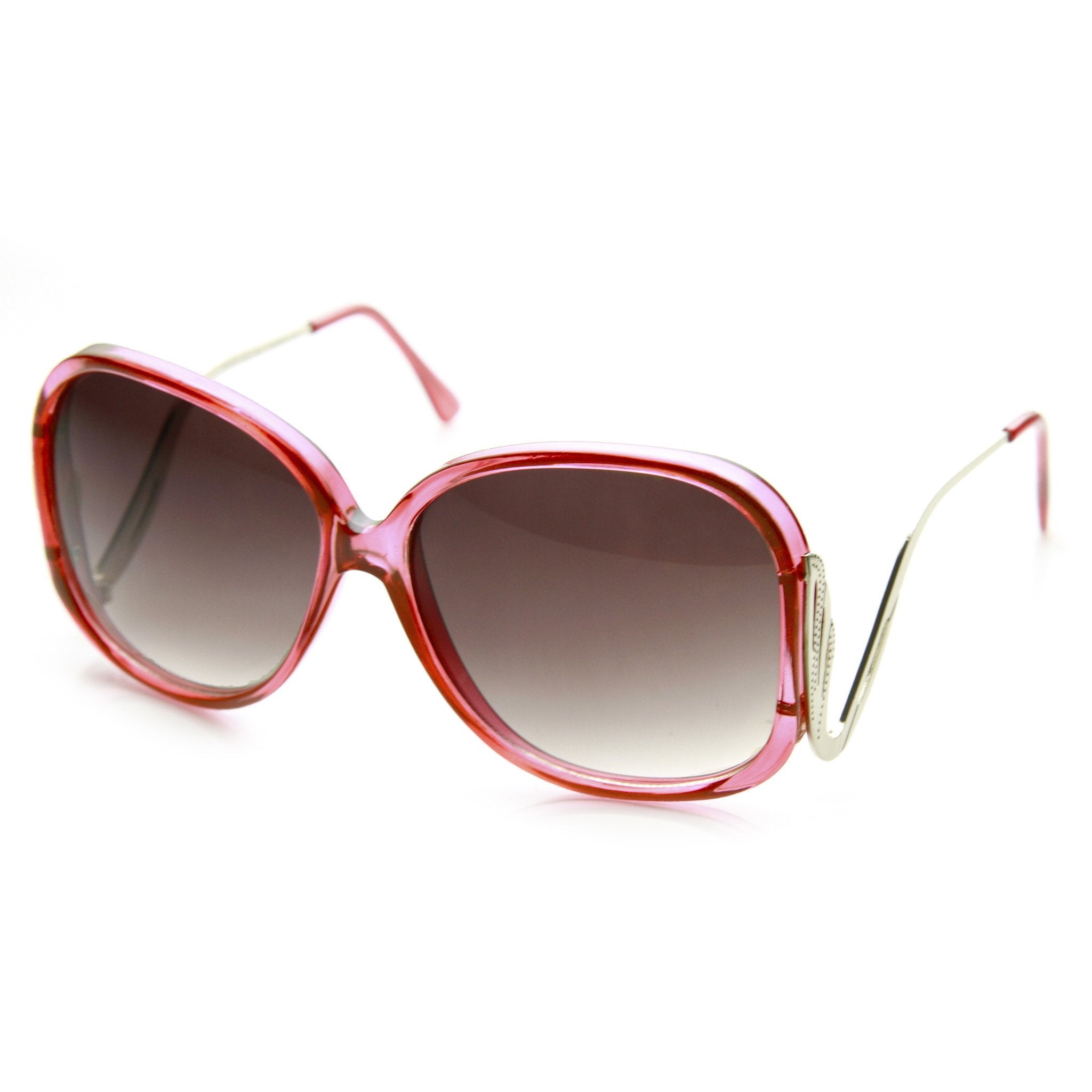1980's Fashion Large Square Sunglasses - Image 7