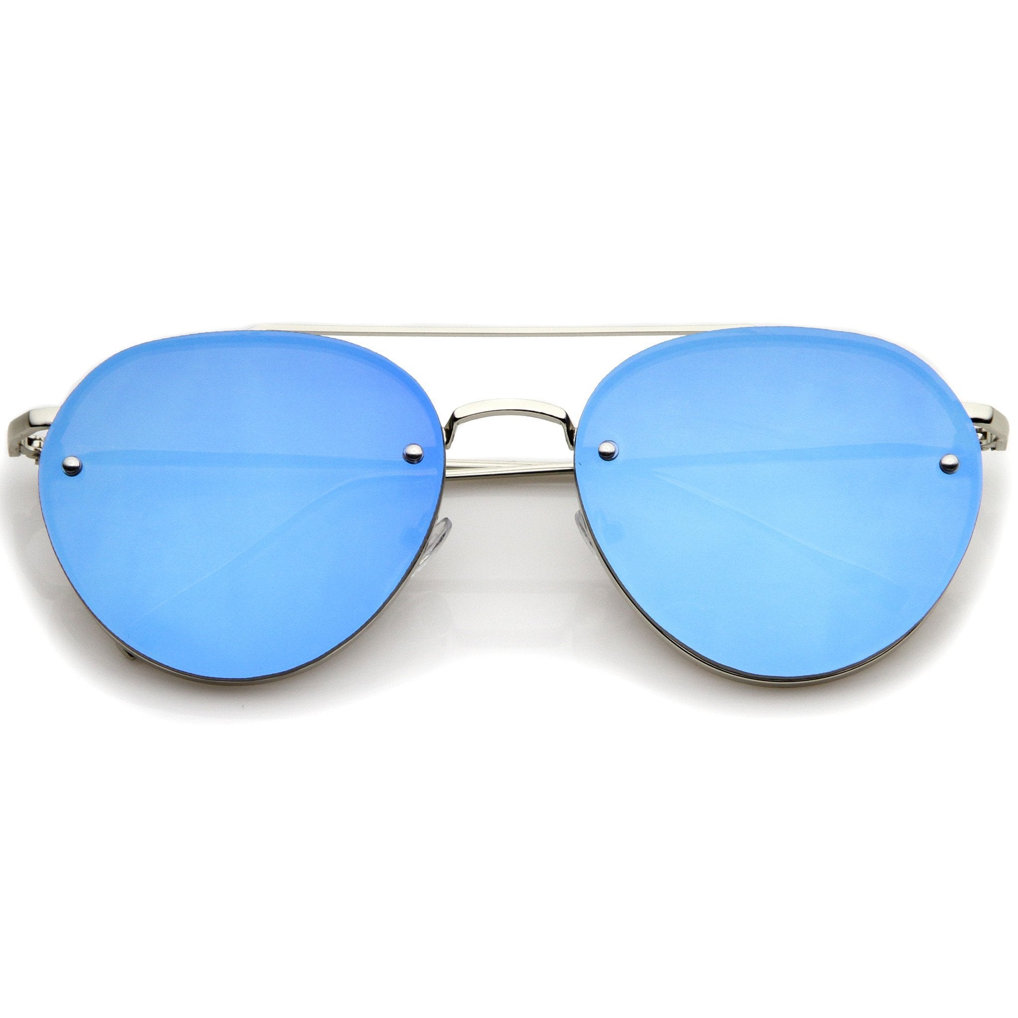 Mirrored Flat Lens Sunglasses - Image 5