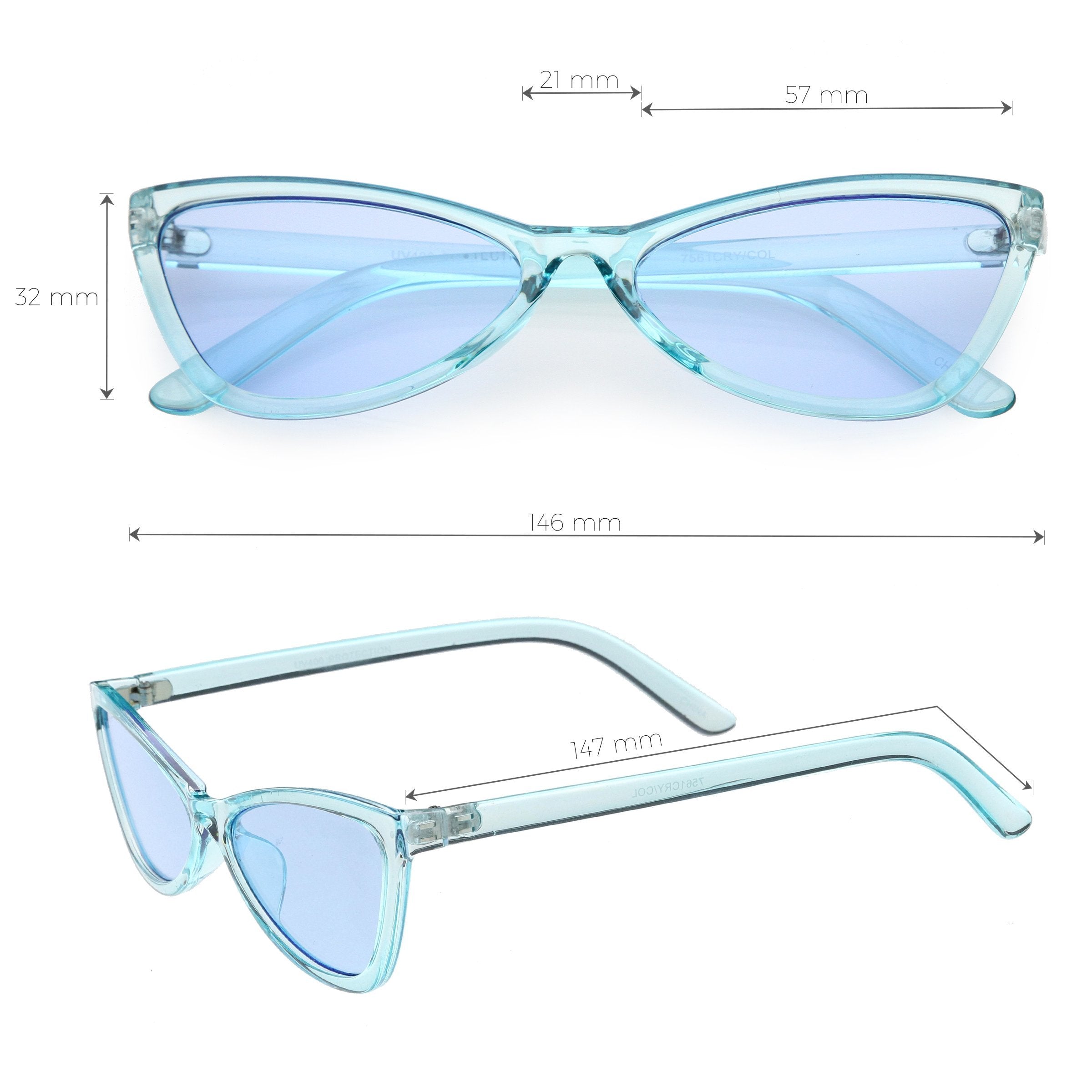Retro Small Triangle Cat Eye Sunglasses - Image 8