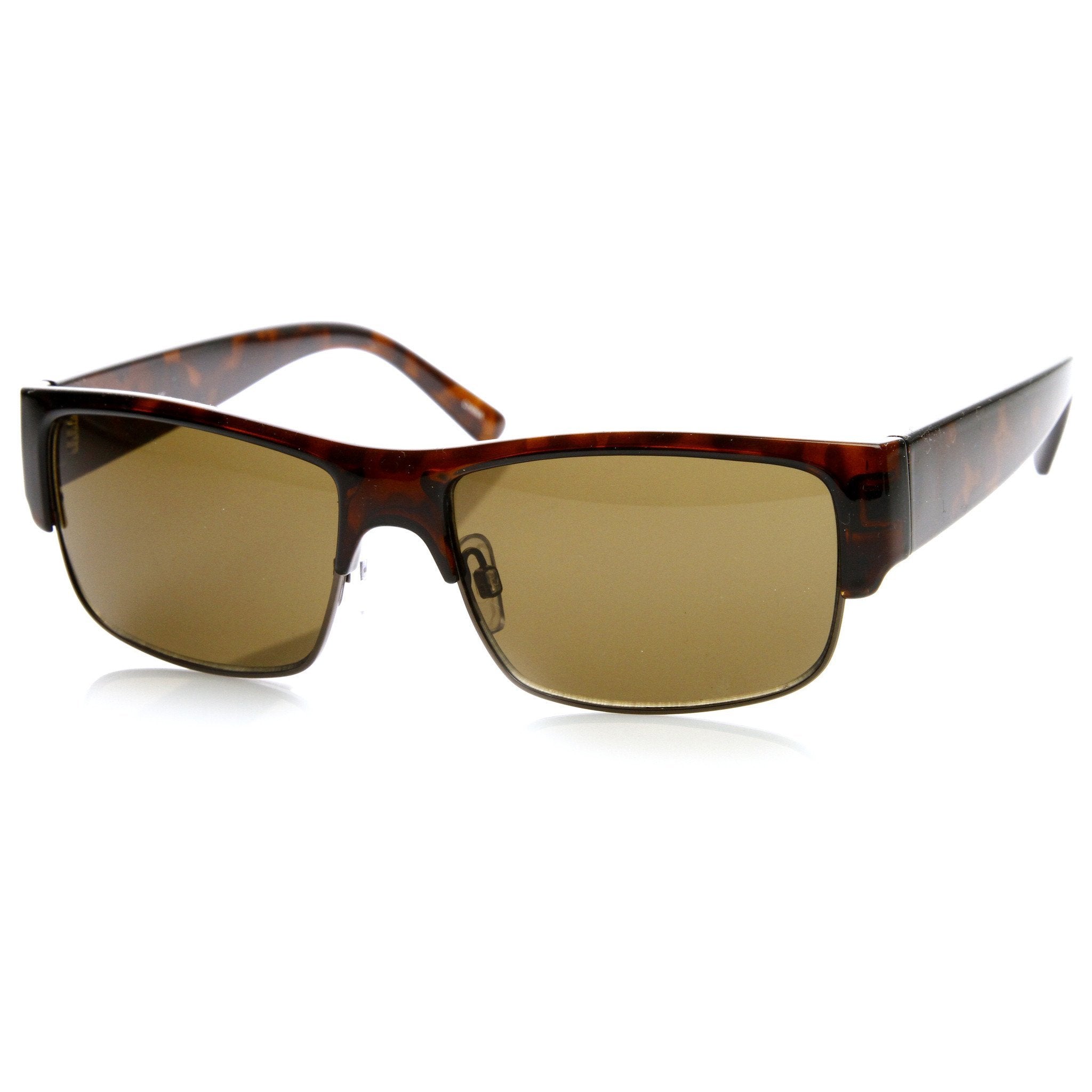 Half Frame Performance Rectangle Sunglasses - Image 4