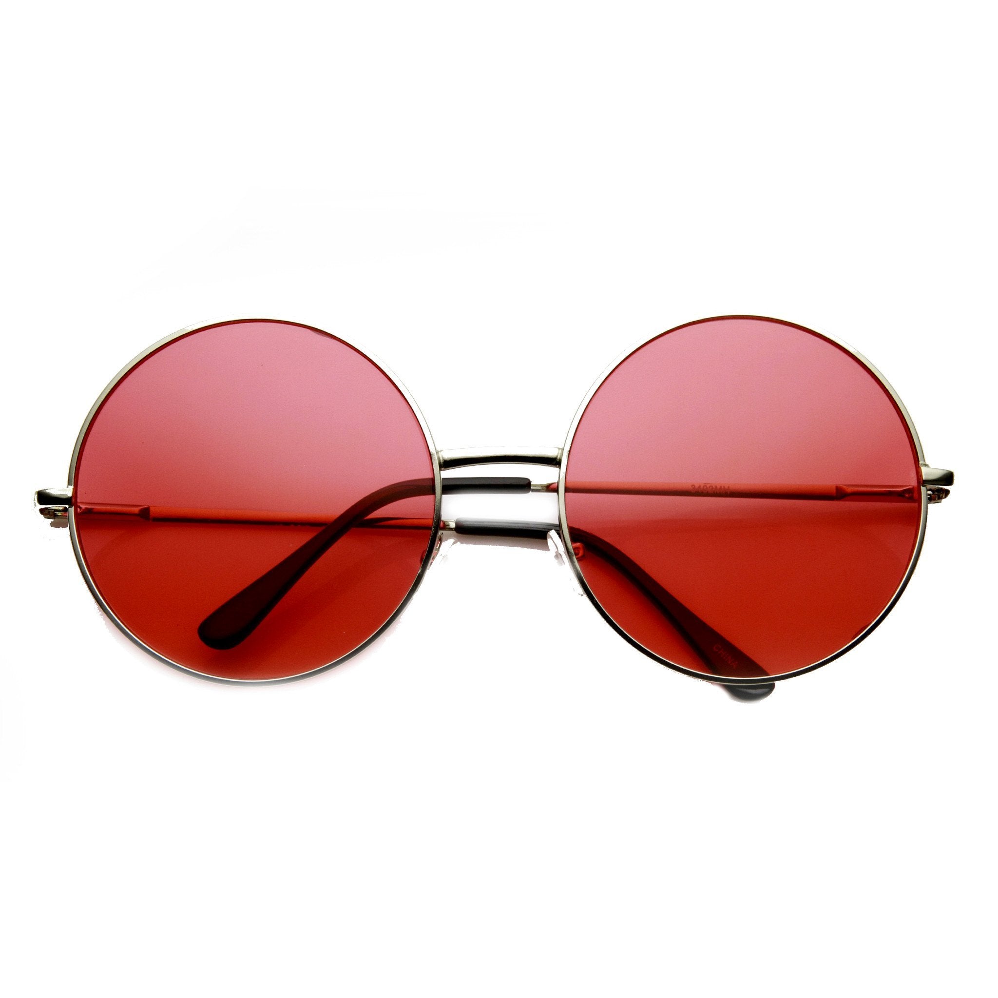 Festival Hippie Oversize Round Colorful Sunglasses - Image 4