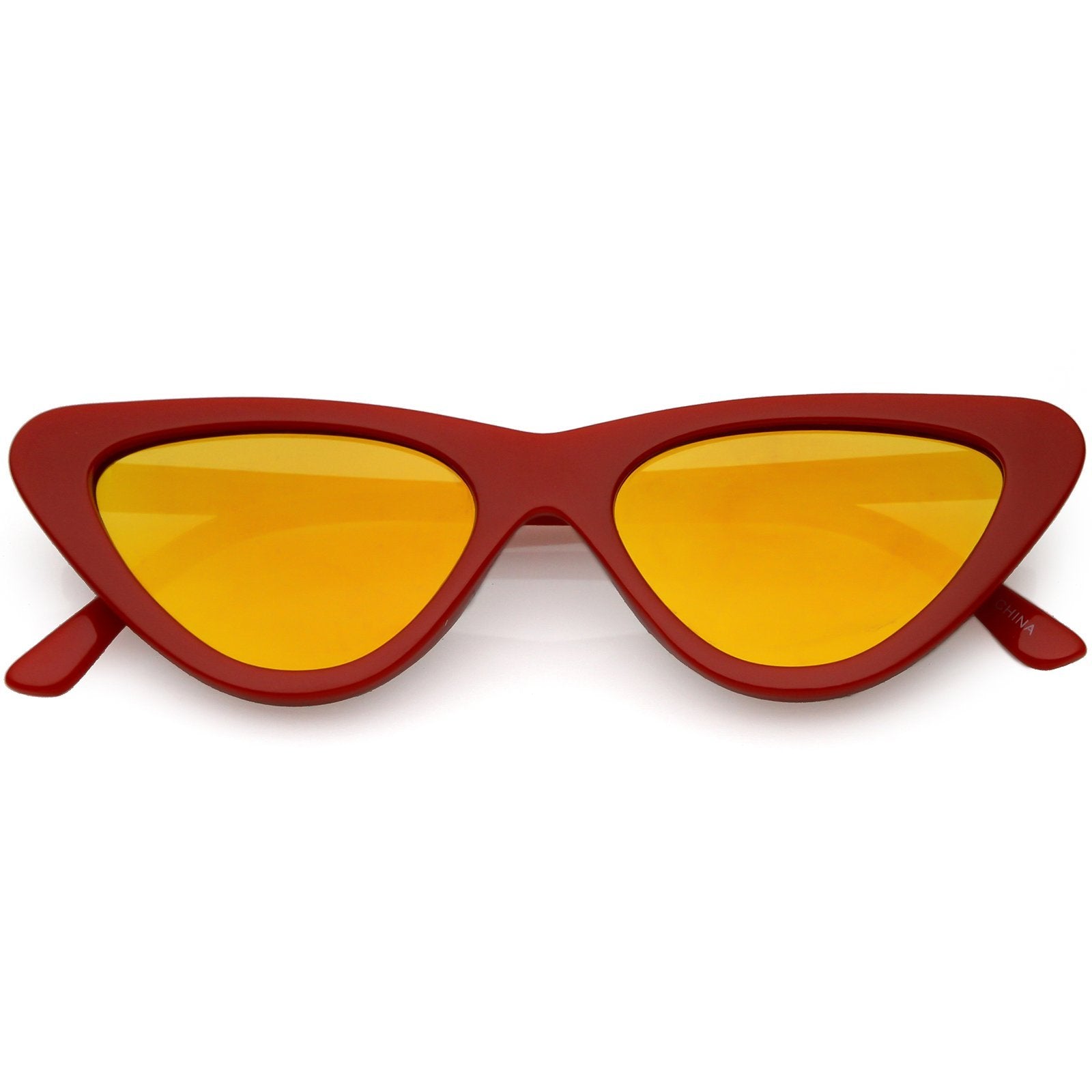 1990's Retro Narrow Cat Eye Sunglasses - Image 6
