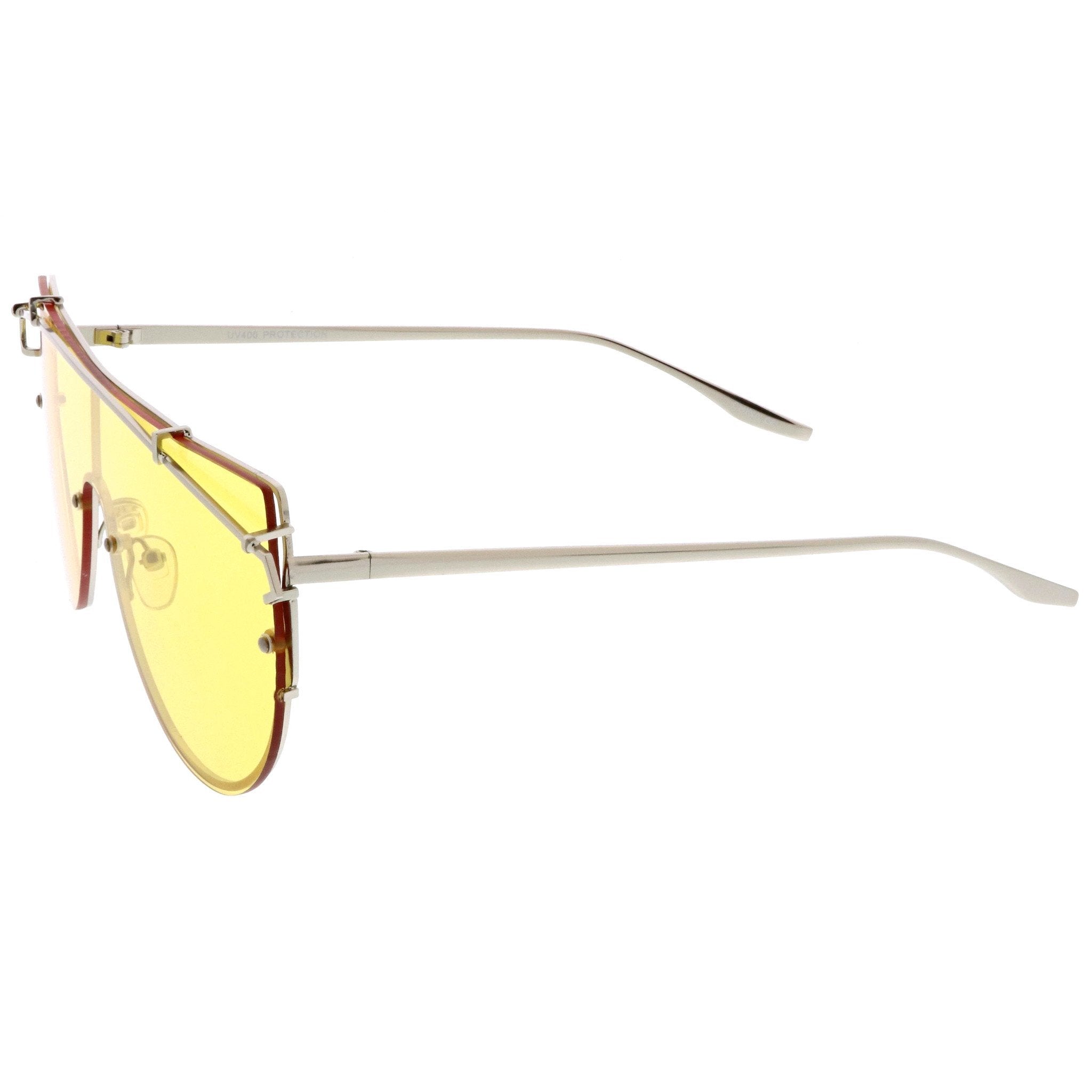 Retro Modern Shield Sunglasses - Image 2