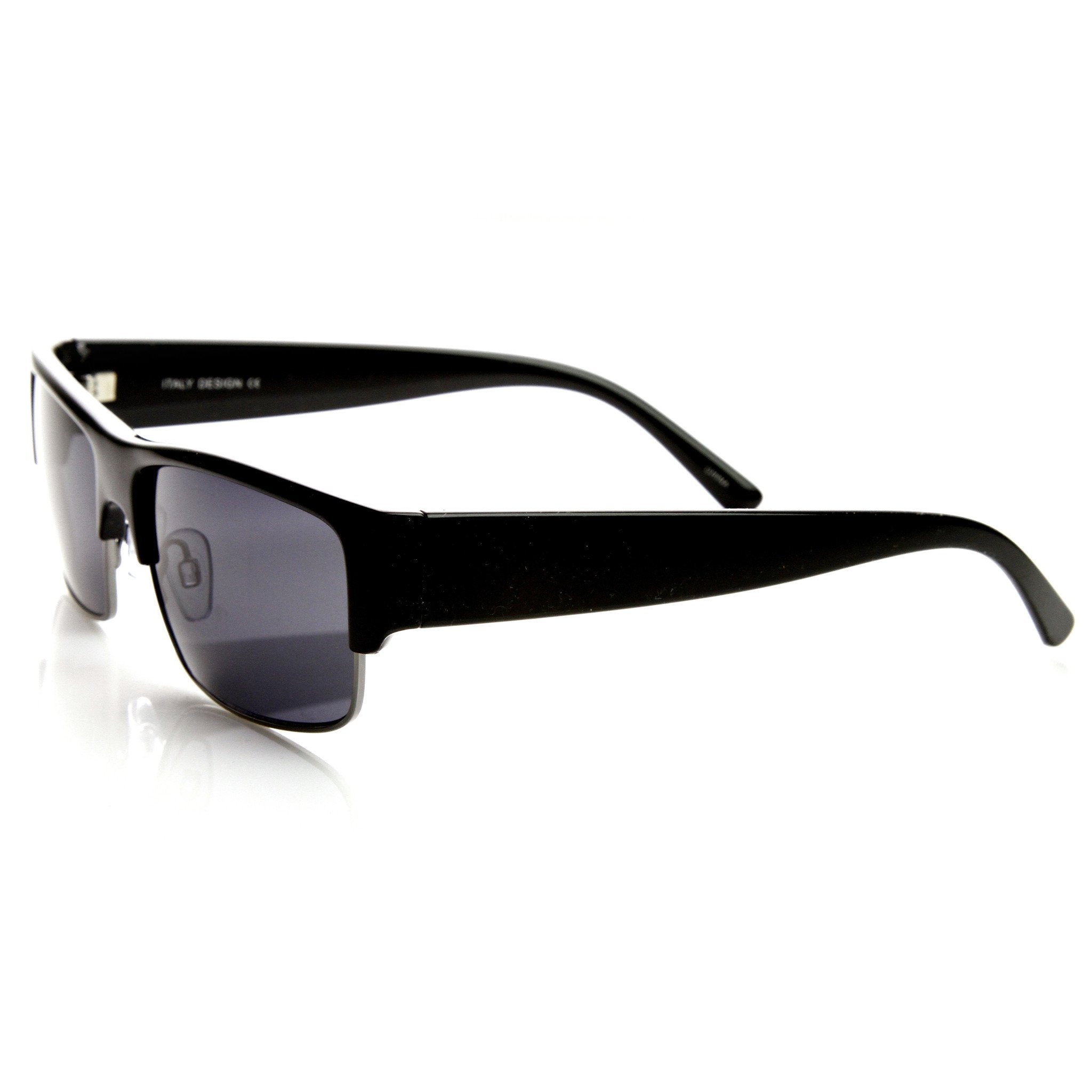 Half Frame Performance Rectangle Sunglasses - Image 2