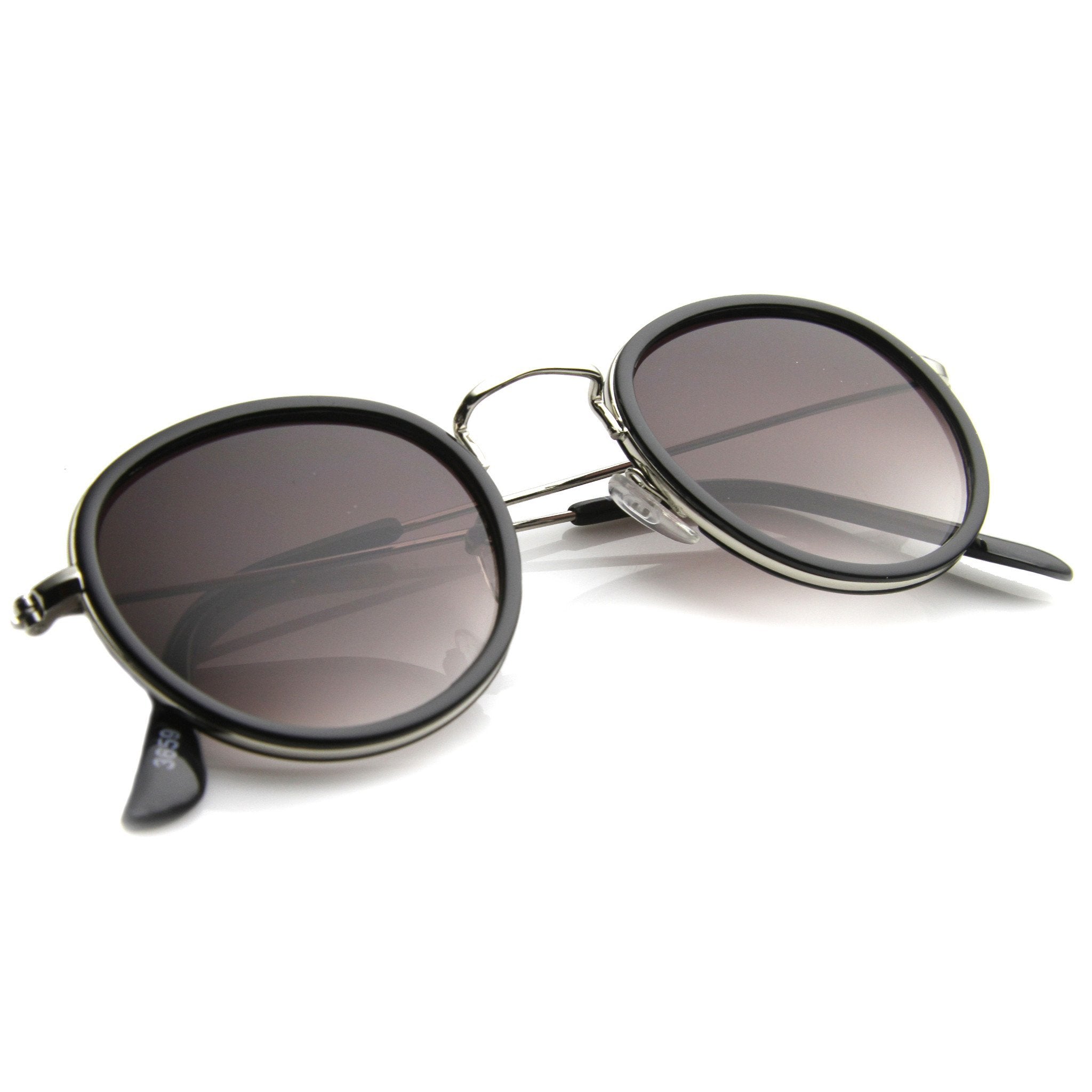 Indie Dapper Vintage Round Sunglasses - Image 3
