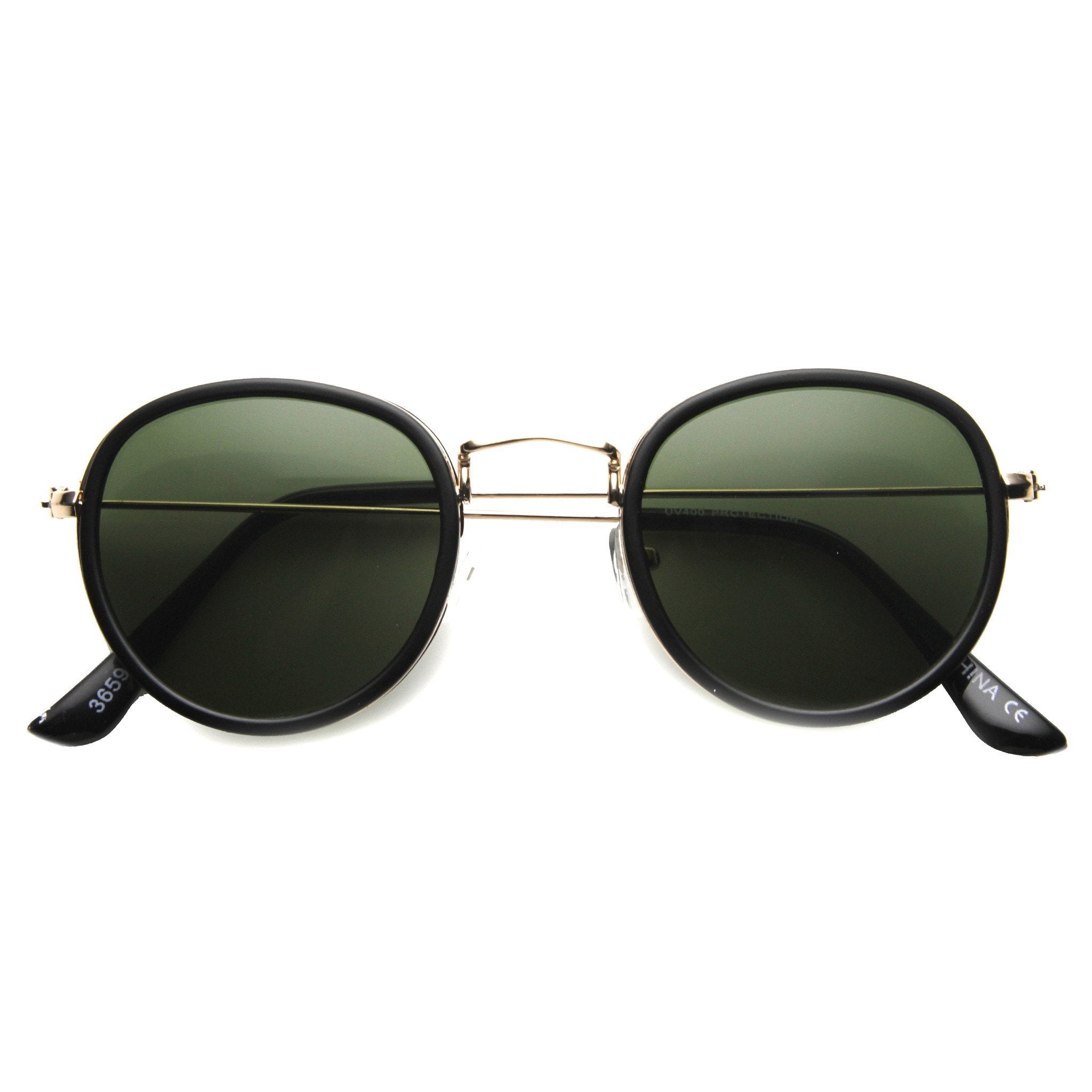 Indie Dapper Vintage Round Sunglasses - Image 7