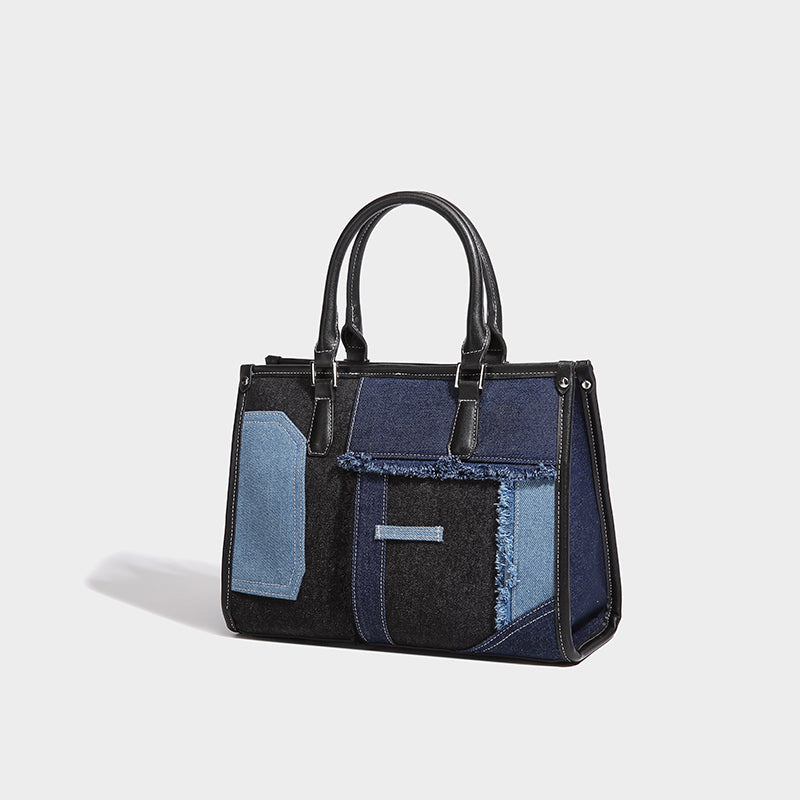 2024 Contrast Color Handbag Crossbody Bag - Image 6