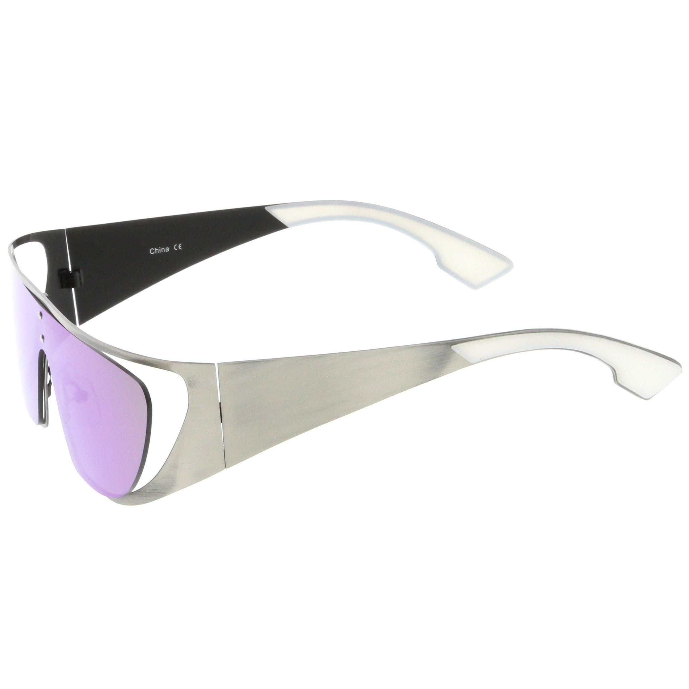 Space Cadet Metal Cutout Shield Sunglasses - Image 2