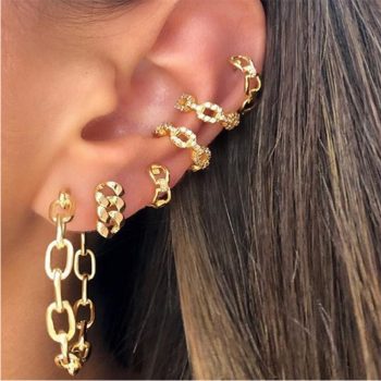 Mojoyce-Mother's Day Gift MAA-OE 2020 New Boho Fashion Geometric Classic Thick Chain Earrings For Women Vintage Earring Jewelry Valentines Wedding Gift