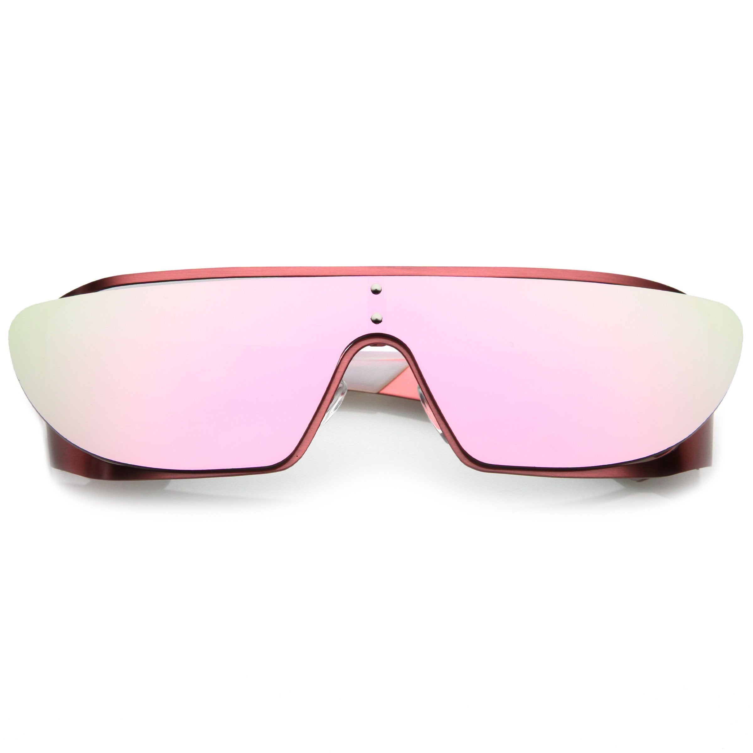 Space Cadet Metal Cutout Shield Sunglasses - Image 6