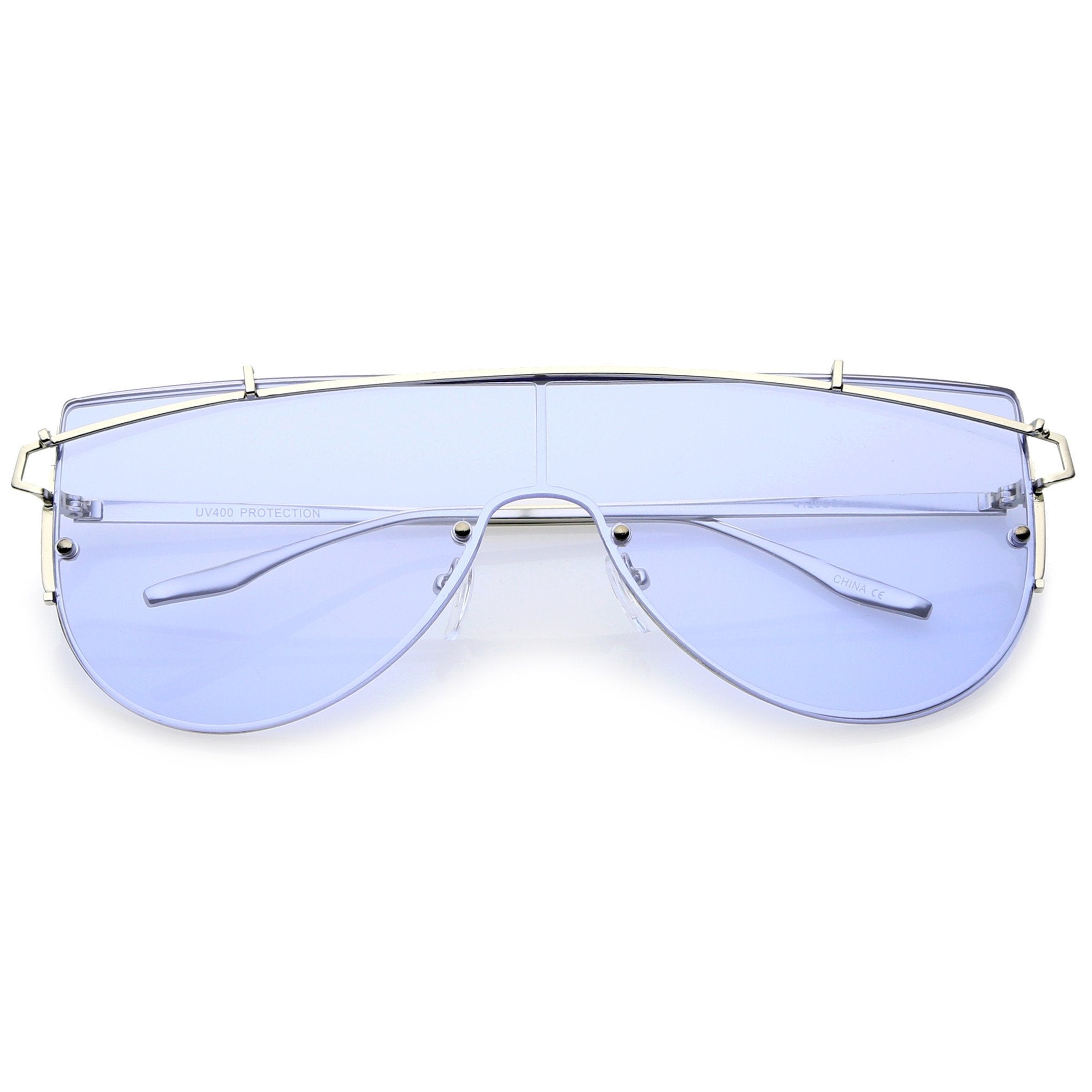 Retro Modern Shield Sunglasses - Image 6