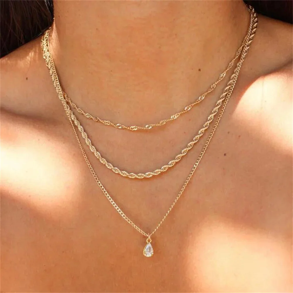 Mojoyce-Mother's Day Gift Vintage Silver-plate Geometric Exaggerated CCB Chain Necklace For Women Female Fashion Boho Artificial Pearl Y2K Jewelry Gift - Image 11